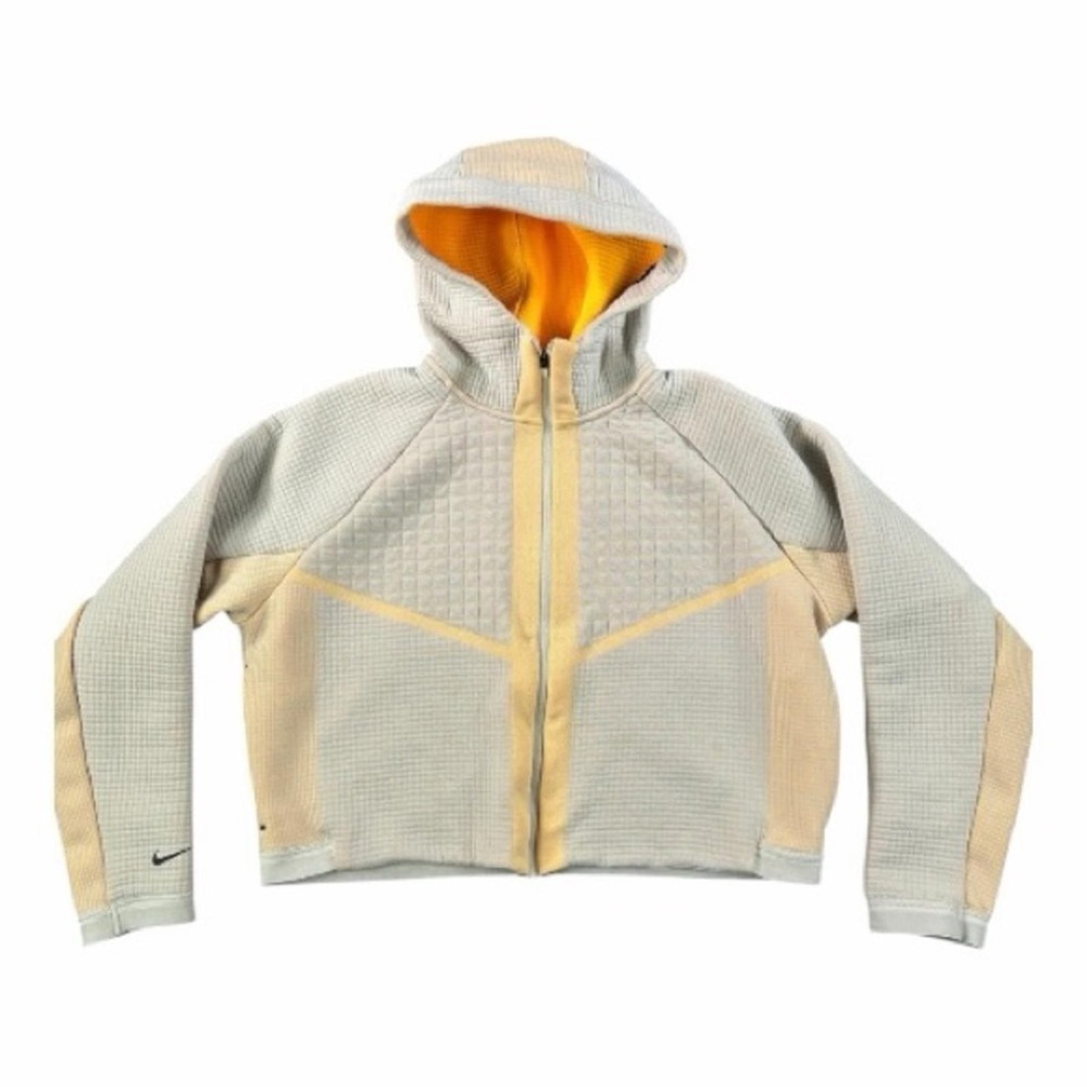 Nike Zip Hoodie Small Textured Waffle Knit Neutral Limited Edition